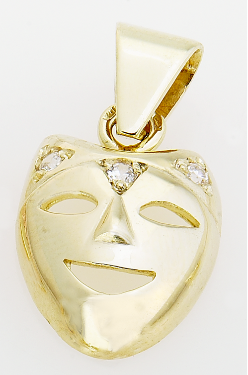 přívěsek zlatý maska Z02-1407-001